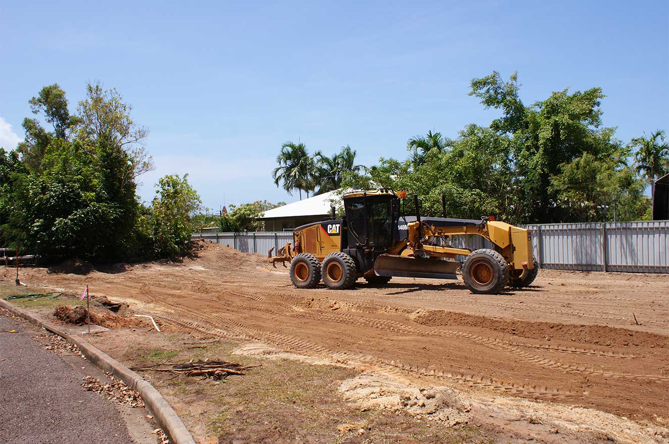 Construction of a new vehicle compound Gove