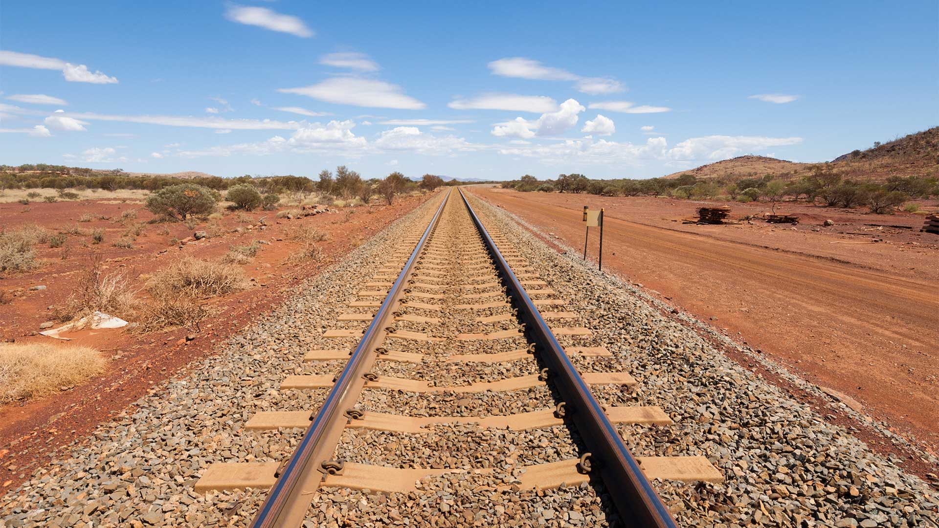 Rail track in outback NT